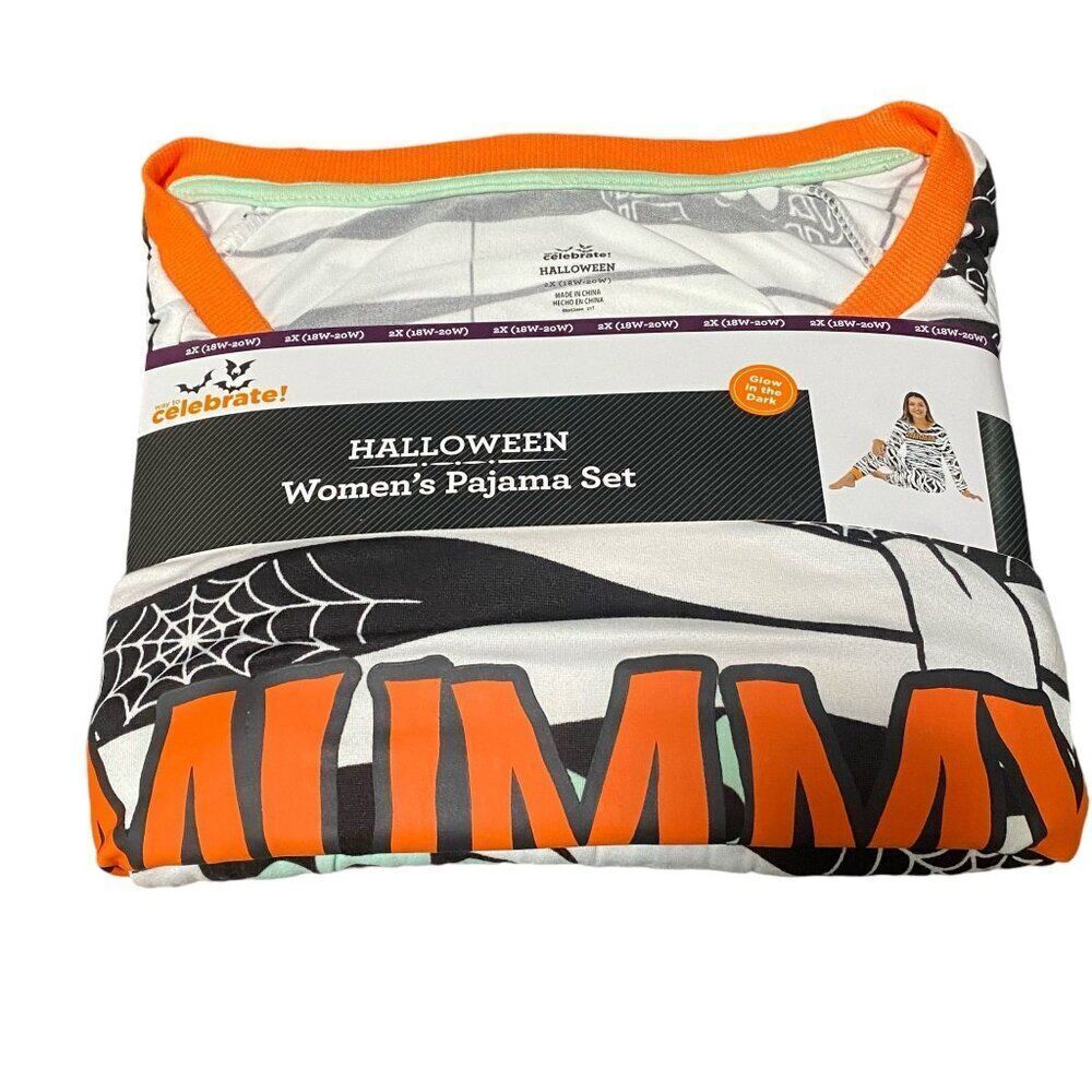 Mummy Halloween Pajama Set Womens Size 2XL